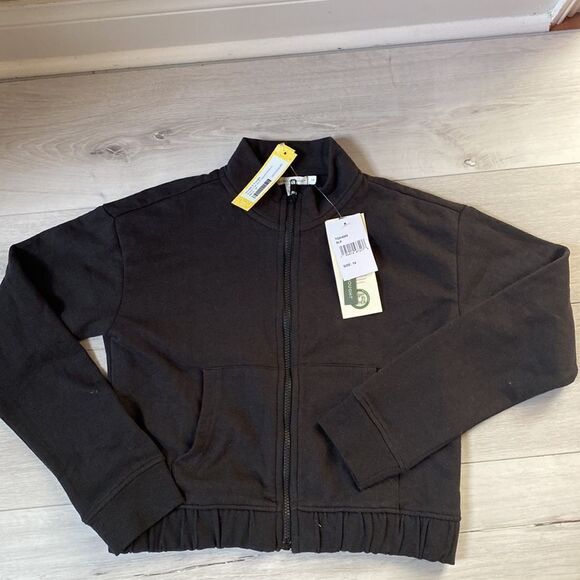 Threads 4 Thoughts Adalyn Full Zip Cropped Pullover 14  black nwt stitch fix - Picture 3 of 6